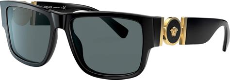 Versace VE 4369 GB1/87 Black Plastic Rectangle Sunglasses 